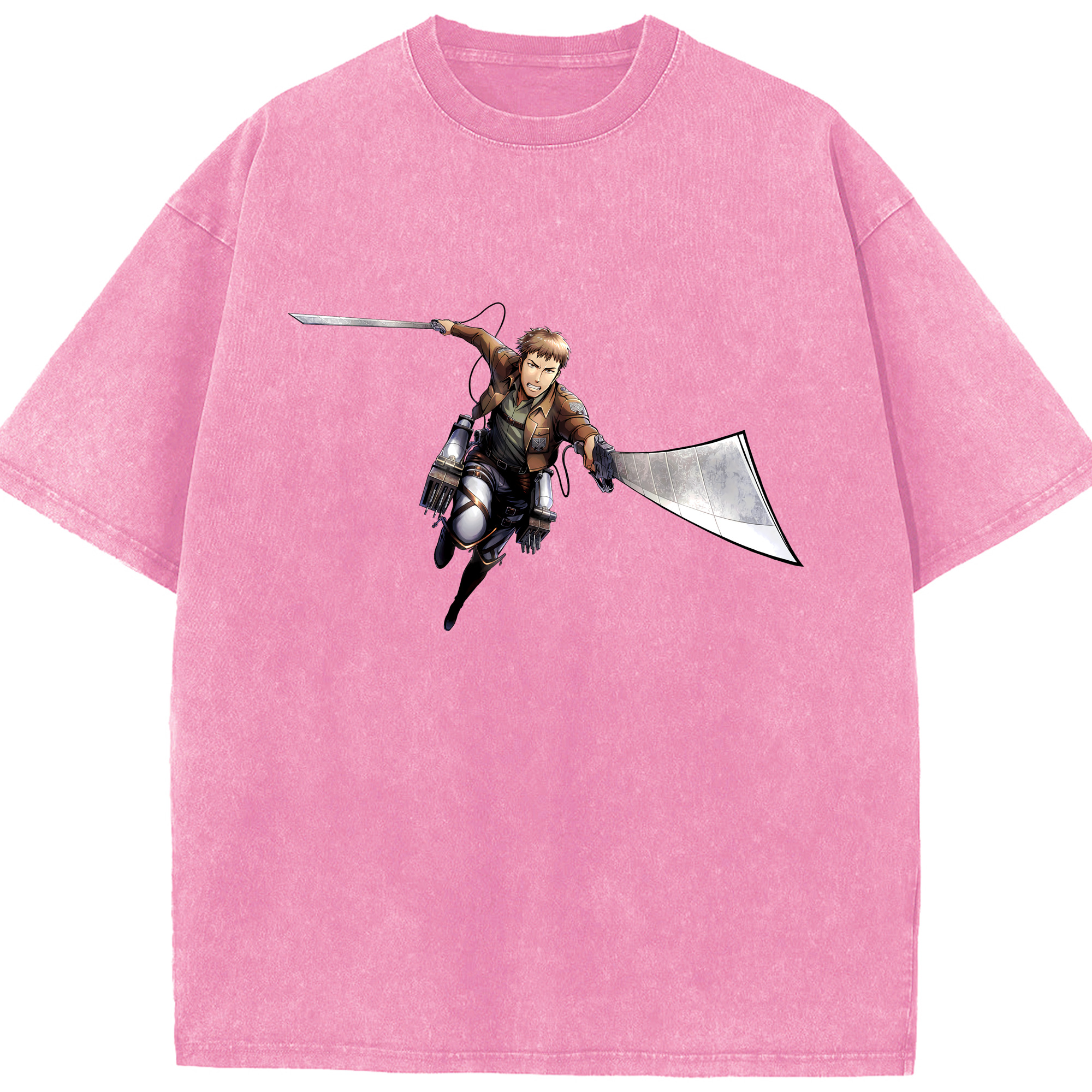 （画像用） 進撃の巨人 Attack on Titan 綿100% ヴィンテージ風 半袖Tシャツ（フロントプリント）